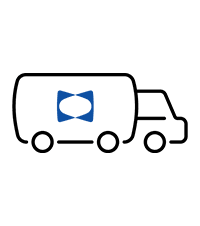 Delivery Truck icon - black and red