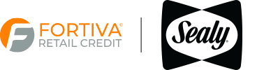 Fortiva and Sealy Logo side by side